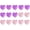 Purple, variant on 15Pcs Heart Shape Plastic Ice Cubes, Reusable Ice Cubes for Drinks, without Diluting BPA Free, Refreezable Ice Cubes for Drinks, Whiskey, Coffee, Non Melting Ice Cubes Not Dilute the Drink