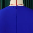 thumbnail image 6 of AURA Womens Elegant Long Sleeve Bodycon Midi Dress Crew Neck High Waist Ruched Pencil Office Dress, 6 of 10
