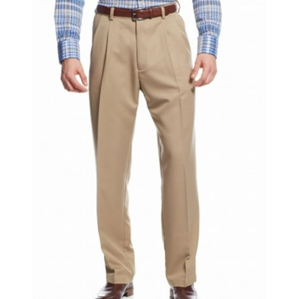 pleated khaki pants with cuffs
