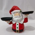 thumbnail image 3 of Estatuas de resina de Papá Noel con bandeja para bocadillos, figura navideña con soporte para golosinas, soporte para pasteles y postres, plato de frutas para fiesta de Navidad, 3 of 5