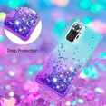 thumbnail image 5 of for Xiaomi Redmi Note 10 Pro/Note 10 Pro Max Case with Creativity Clear Gradient Quicksand Glitter Flowing Liquid Floating Bling Diamond Sparkle Cover for Redmi Note 10 Pro JB Bluish Violet, 5 of 14