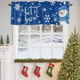 thumbnail image 4 of Christmas Snowman Valance Curtain for Windows Winter Showflake Blue Curtain Valances Short Window Treatments Panels for Kitchen Bathroom Laundry Room Basement 56 x 16 Inch, 4 of 7