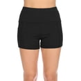 thumbnail image 5 of Women's High Waist Yoga Fitness Workout Running Shorts Side Pocket, 5 of 6