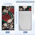 thumbnail image 7 of Psesaysky Red Rose Skull Sweat Towel Car Seat Cover Protector Front Seats for Gym Workout,Running,Swimming,Beach and Hiking,Waterproof Universal Seat Cover for Car,Trucks,Van & SUV, 7 of 7