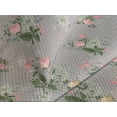 thumbnail image 3 of Ambesonne Floral Design Quilted Coverlet 3 Pcs, Simplistic Rose Leaf, King Size, Pale Pink Jade Green Dust, 3 of 4