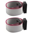 thumbnail image 1 of 2 Pcs FC-16P IDC 16-Pin F/F Cable de Extensión de Datos de Disco Duro Cinta Plana Conector de 20 cm de Largo para Placa Base, 1 of 3