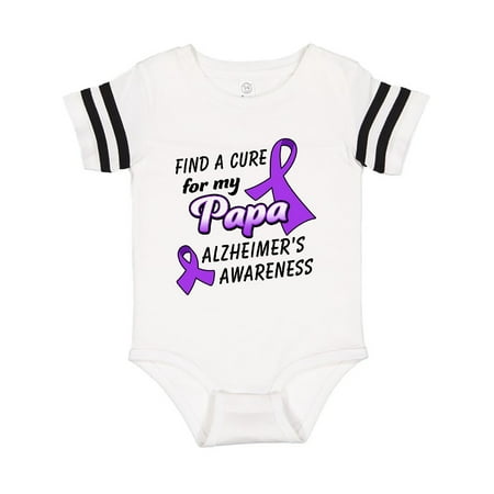 

Inktastic Alzheimer s Awareness Find a Cure for my Papa Gift Baby Boy or Baby Girl Bodysuit