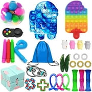 hirigin Sensory Fidget Toy Set 30Pcs Anti-Anxiety Tools Kit School Rewards