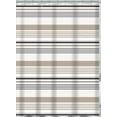 thumbnail image 2 of Serafina Home Fabric Shower Curtain: Contemporary Alternating Wide and Thin Stripe Design (White Beige Brown), 2 of 3