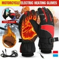 thumbnail image 4 of Outdoor USB Electric Windproof Heated Gloves Cycling Gloves Motorcycle Mittens Hand Warmer RED, 4 of 7