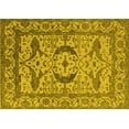 thumbnail image 1 of Ahgly Company Machine Washable Indoor Rectangle Oriental Yellow Industrial Area Rugs, 2' x 3', 1 of 4