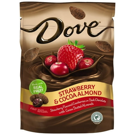 DOVE Fruit Strawberry and Cocoa Almond Chocolate Snack Pouch