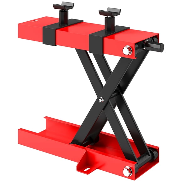 HOMCOM Motorcycle Lift Jack, 1100 lbs Scissor Hoist Stand, Red