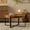Black-33.86", variant on 31.29"Modern Round Coffee Table, Retro Splicing End Table with Fir Wood Table Top and Gold Cross Legs Base