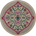 thumbnail image 2 of SAFAVIEH Bellagio Rio Floral Wool Area Rug, Dark Gray/Multi, 5' x 5' Round, 2 of 11
