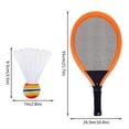 thumbnail image 2 of Lixmnse Luminous Badminton Racket Set with Colored Lights for Day and Night Play, Exquisite Net Design for Improved Ball Striking Orange, 2 of 4