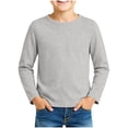 thumbnail image 7 of yillto Girls Thermal Tops Long Sleeve Undershirts Basic Soft Layered Crewneck Pullover Tshirts Tees, 7 of 7