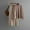 Khaki, variant on 2 Piece Outfit Set for Women 2025 Color Block High Neck Knit Pullover Sweater Top and Wide Leg Pants Sweatsuit