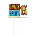 thumbnail image 1 of Cash Checking 1% (18" x 24") Yard Sign, Includes Metal Step Stake, 1 of 6