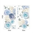 thumbnail image 2 of Wall Sticker 2pcs/Set Peony Series Blue Home Bedroom Decoration PVC Waterproof, 2 of 8