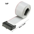 thumbnail image 2 of IDC 14P Wire Flat Gray Ribbon Cable 66cm 2.54mm Pitch 1pcs, 2 of 4