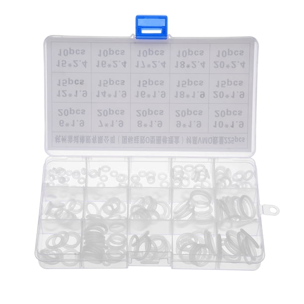 Juego de Anillos O de Surtido Métrico para Sellos para Reparación de Fontanería y Automotriz Blanco