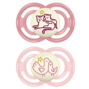MAM Perfect Night Pacifier, 6+ Months, Girl, 2 pack