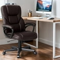 thumbnail image 4 of Furmax High-back Executive Office Chair With Lumbar Support Height Adjustable Swivel Seat PU Leather, Brown, 4 of 7