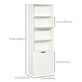 thumbnail image 3 of HOMCOM 4-Tier Open Bookshelf Home Office Bookcase with Door for Living Room, 3 of 10