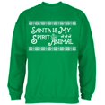 thumbnail image 1 of Santa is My Spirit Animal Mens Sweatshirt Irish Green LG, 1 of 1