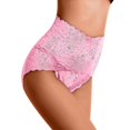 thumbnail image 2 of vigerkar High Waisted Underwear for Women Seamless Panties Breathable Lace Tummy Control Briefs Hipsters Bikini Pink, XXL, 2 of 4