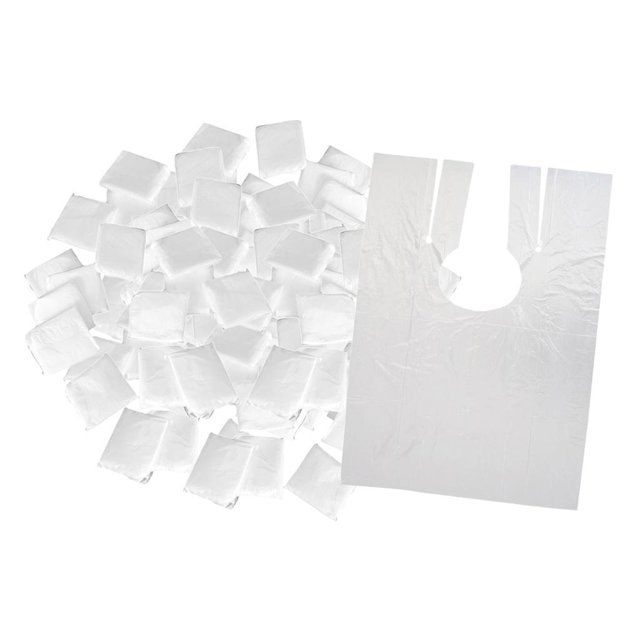 200 piezas de capa de corte de cabellero desechable, de salón, peluquería, peluquería