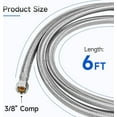 thumbnail image 2 of SDOTXA Trousse d'Installation pour Lave-Vaisselle de 6 Pi Conduite d'Alimentation en Eau pour Lave-Vaisselle en Acier Inoxydable avec Raccords de Lave-Vaisselle à Compression de 3/8 Raccordement Courte Distance, 2 of 7