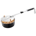 thumbnail image 1 of Campfire Popcorn Popper – Anticuada máquina de palomitas de maíz con mango telescópico, equipo de camping por Great Northern Popcorn (negro), 1 of 5