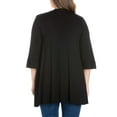 thumbnail image 2 of 24seven Comfort Apparel Plus Size Elbow Length Sleeve Open Front Cardigan, 2 of 4