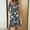 03-Dark Blue, variant on Women 3/4 Sleeve Button V Neck Floral Print Casual Midi Dress with Side Pockets 06-Gray S