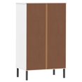 thumbnail image 5 of vidaXL Shoe Rack with Metal Legs White Solid Wood Pine OSLO, 5 of 5