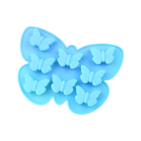 Matsuzay Bandeja de molde inodoro para aplicación amplia de gelatina y molde en forma de mariposa fácil de desmoldar que no se rompe Cocina y Comedor azul