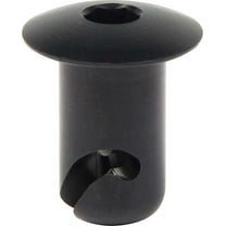 Allstar Performance ALL19177 Quick Turn Fastener - Oval Head - Hex Drive - 7/16 x 0.500 in Body - Black Anodized Aluminum - Set of 50