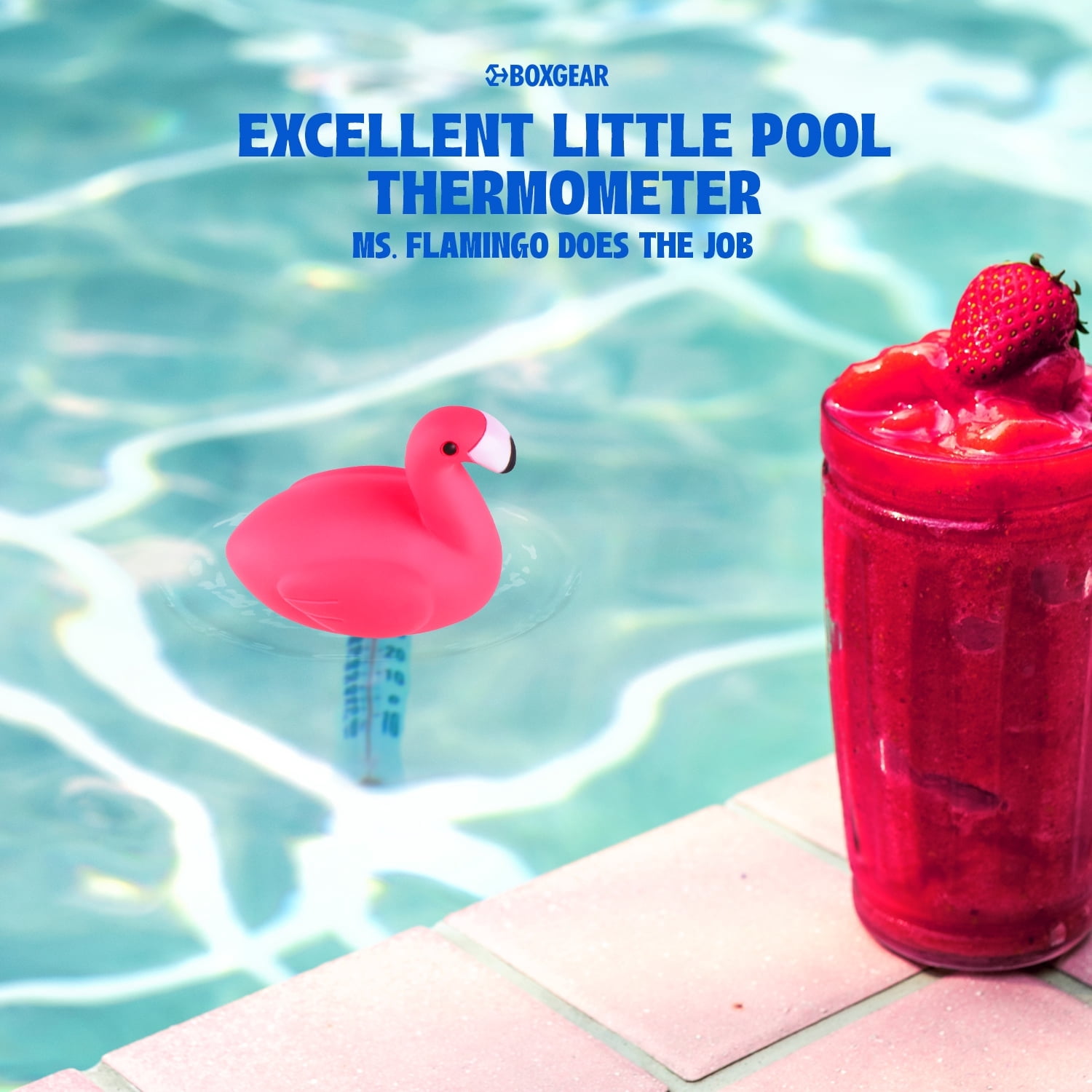 Ixir Floating Pool Thermometer Water Temperature Reader for Outdoor Pool Shatterproof 9 x 0.99 x 0.2 Inch Capacity (-10°C to 50°C)
