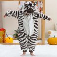 thumbnail image 2 of Bainana Boys Girls Jumpsuit Child Animals Form Print Long Sleeve Hooded Sleepwear Warm Cute Winter Kids Playwear Clothes White Size, 2 of 4