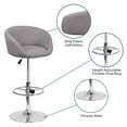 thumbnail image 6 of Flash Furniture Round Adjustable Low Back Bar Stool, Gray, 6 of 13