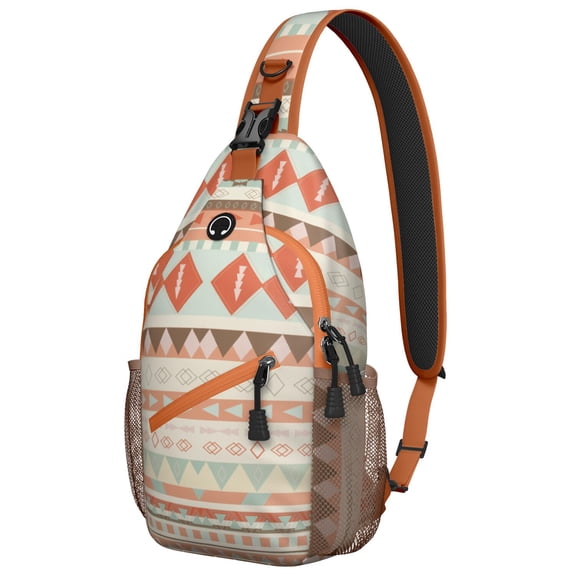 Natural Floral Crossbody Sling Bag Lightweight Chest Bag for Biking Boho Style & Travel-Ready