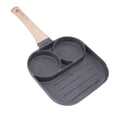 thumbnail image 2 of Sartén Para Cocinar Para El Desayuno, Mango De Madera, A Prueba De Palos, 2 Tazas Redondas, Sartén Para Huevos Fritos, Fácil Limpieza Para Estufa De Inducción, 2 of 8