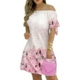 thumbnail image 1 of Txlixc Vestido casual femenino, falda de manga corta a rayas de verano Txlixc  moda, 1 of 3