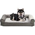 thumbnail image 1 of Dog Bed with Cooling Gel Memory Foam PressureRelief Support for Dogs up to lbs Bottom Machine Washable Cover Large Sized (x &#) Grey, 1 of 10