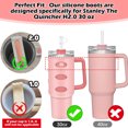 thumbnail image 4 of Cup Protector Sleeve, All Wrapped Water Cup Boot Wearproof Reusable Impact Resistant Easy Clean  for Travel Pink, 4 of 7