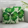 thumbnail image 3 of Nawypu St Patricks Day Pillow Cover Green Shamrock Pillow Cover Clover Lucky Throw Pillow Case Cushion St Patrick's Day Decoration for Sofa Couch Car Home Decor (Green Shamrock Heart), 3 of 5