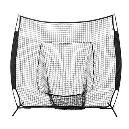 Multi Sport Training Net - UBesGoo 7' x 7' Portable Baseball Net Training, with Carry Bag, for Softball Hitting Pitching Batting Catching, Black