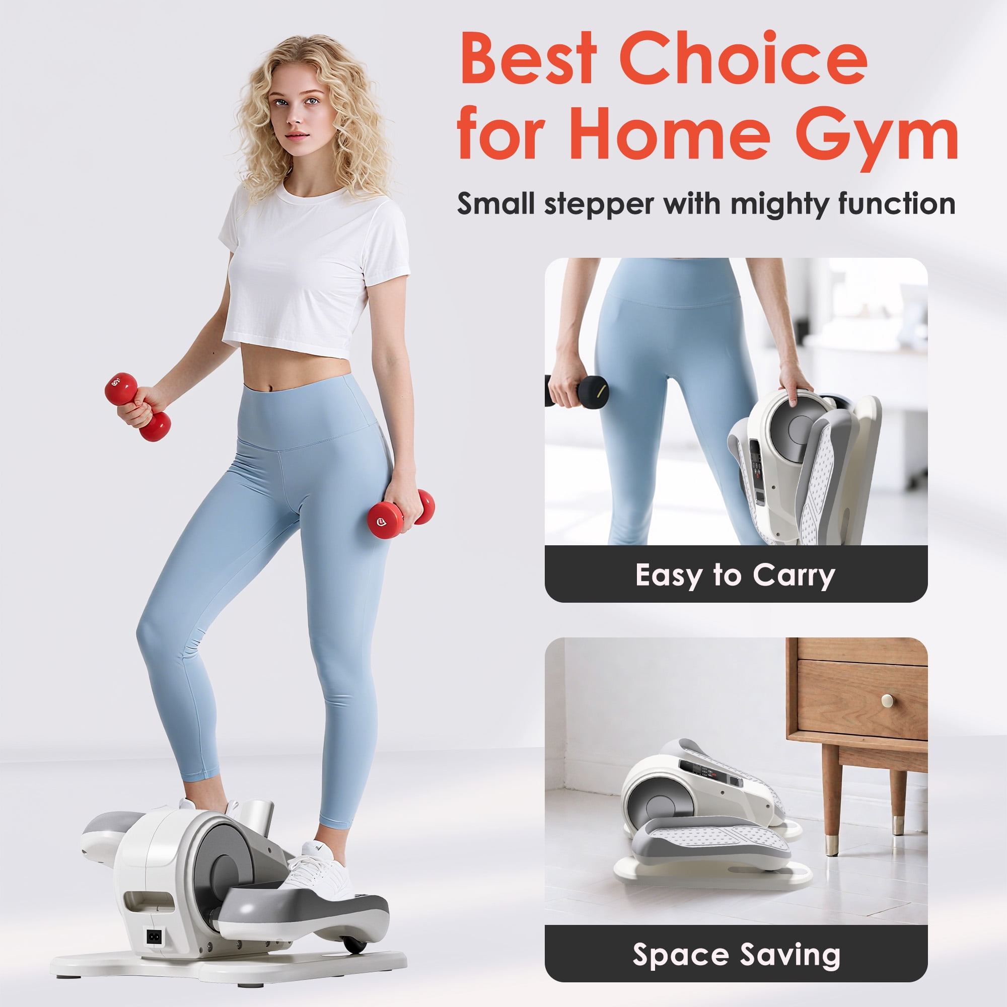 Acpouw Under Desk Elliptical Machine for Seniors & Rehab – 12 Speeds, Remote, Silent, Bidirectional Pedals